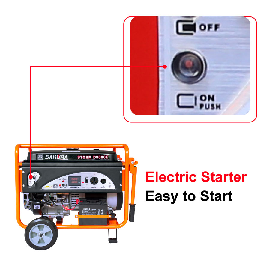 electric starter of storm series generator